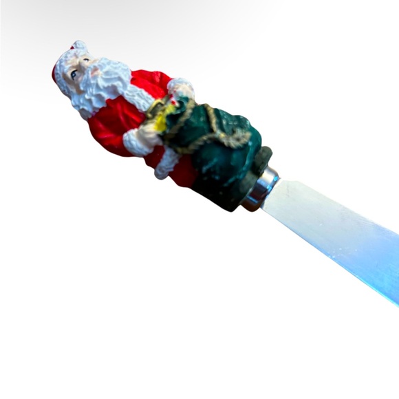 Vintage Santa Clause Christmas Dining Cheese Cutlery 5” - Picture 4 of 6